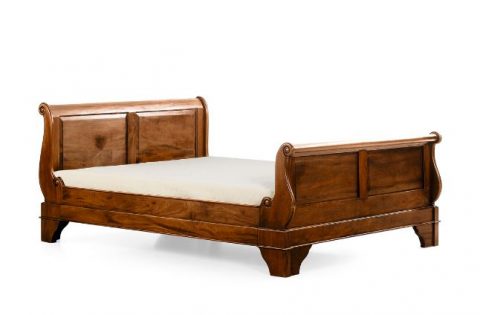 CAMA VINTAGE TRINEO Madera de caoba. Medidas: Ext. 165 x 225 x 98 Int