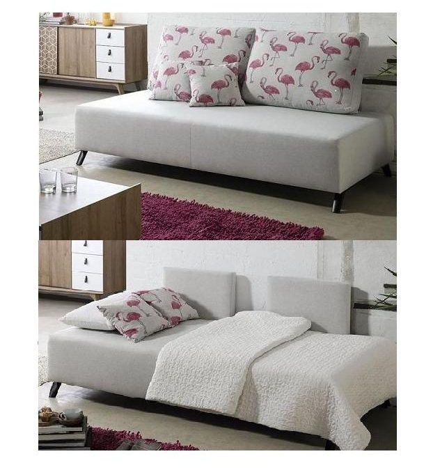 SOFA CAMA fijo. Medidas: 195 x 95 x 95 cm alto. Varias telas a elegir.
