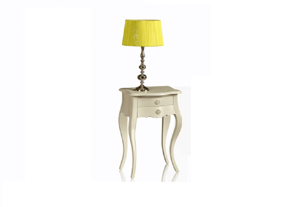 MESILLA estilo francés 2 cajones acabado blanco roto. Medidas: 43 x 29 x 65 cm alto