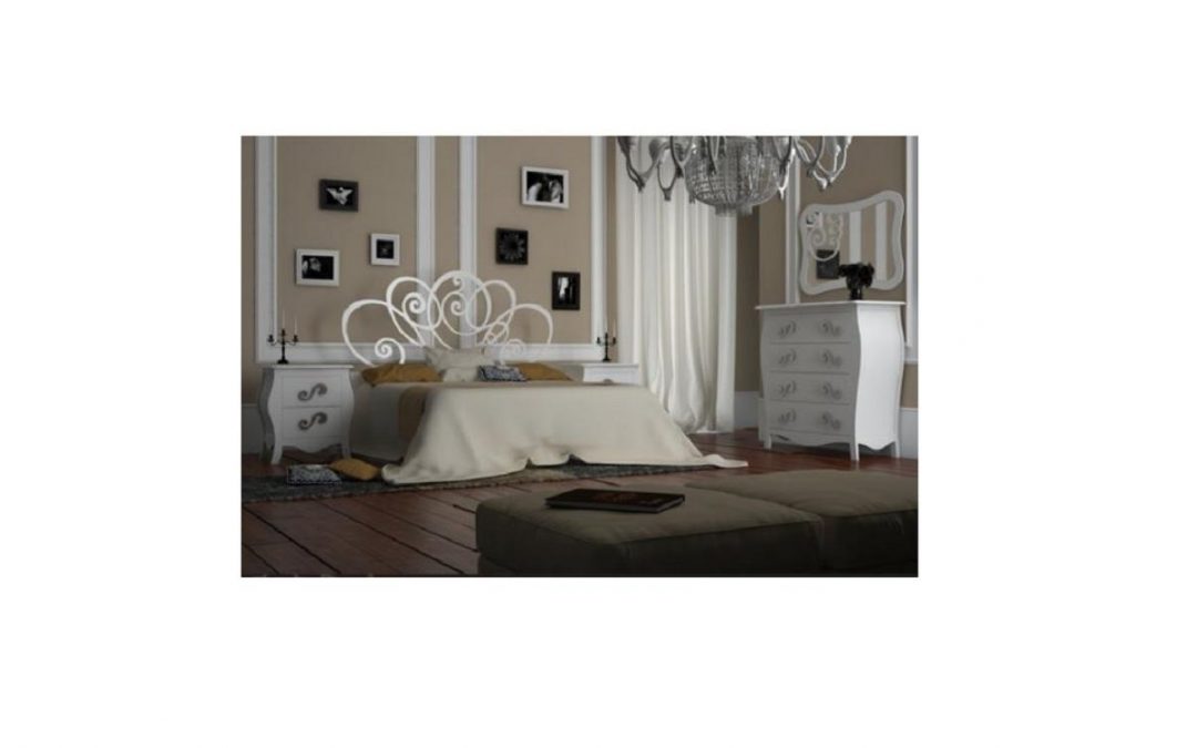 DORMITORIO en forja y madera lacada. Varios acabados y tamaños a elegir.