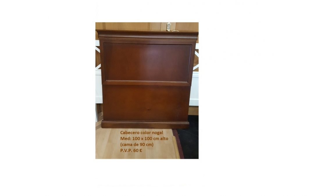 CABECERO para somier de 90 cm color nogal