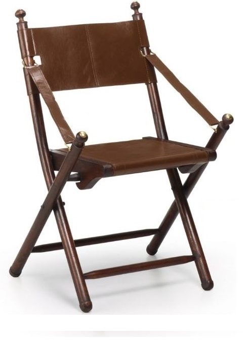 SILLA MADERA Y CUERO