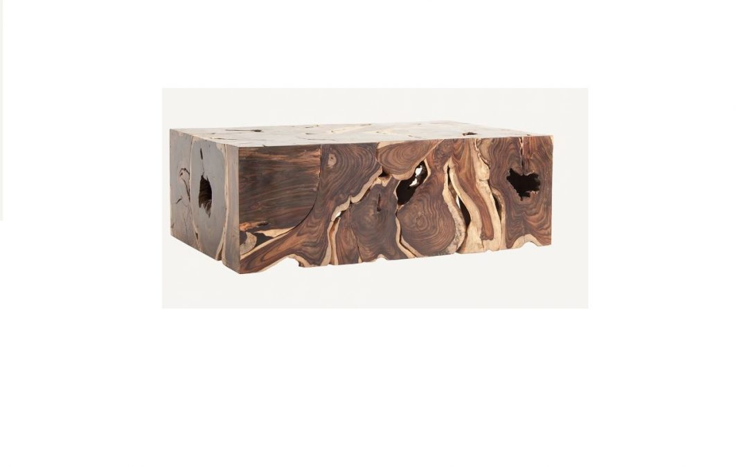 MESA DE CENTRO MADERA DE PASAINA ESTILO ÉTNICO MED: 120 X 80 X 40 CM ALTO