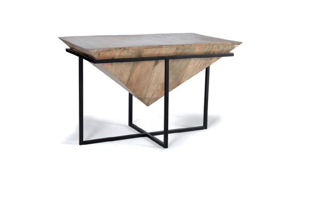 MESA DE CENTRO MADERA DE MANGO / METAL MED: 100 X 60 X 62 CM ALTO