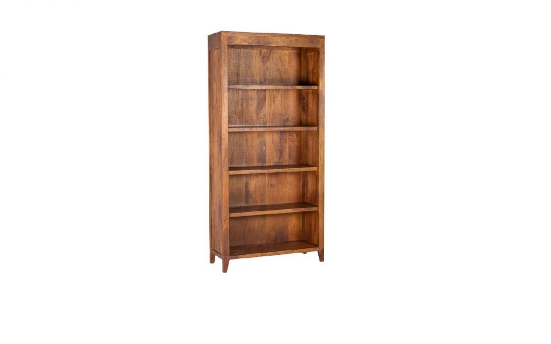 LIBRERÍA 5 HUECOS MADERA DE MANGO MED: 90 X 35 X 190 CM ALTO