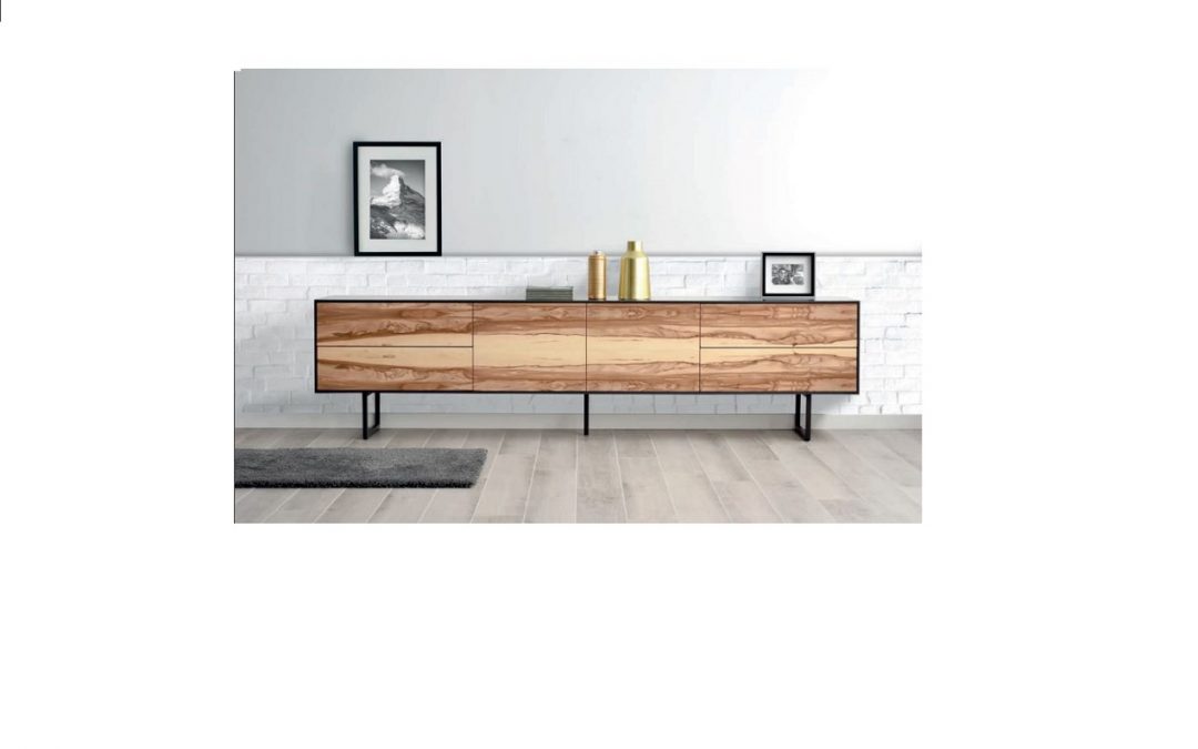 MUEBLE T.V. NORDIC 4 PUERTAS ACABADO RED GUM/ROBLE/NOGAL/LACADOS MED: 120-160-180-200-230 X 40 X 60 CM ALTO