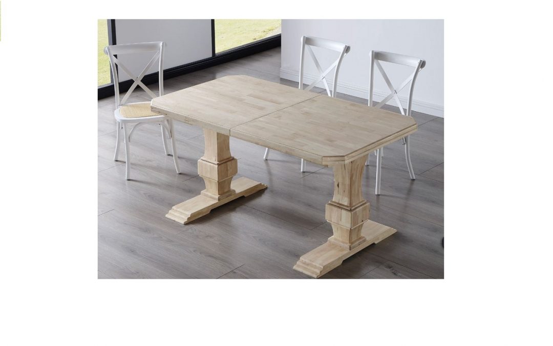 MESA DE COMEDOR EXTENSIBLE MADERA DE ROBLE MED: 160 X 90 X 76 CM ALTO EXTENSIBLE A 240 CM. TAPA DE 5,4 MM DE GROSOR