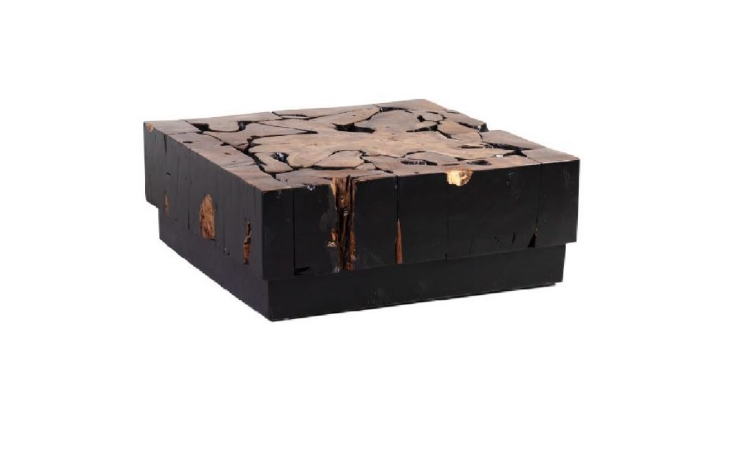 MESA DE CENTRO RAÍZ DE TECA MED: 80 X 80 X 55 CM ALTO