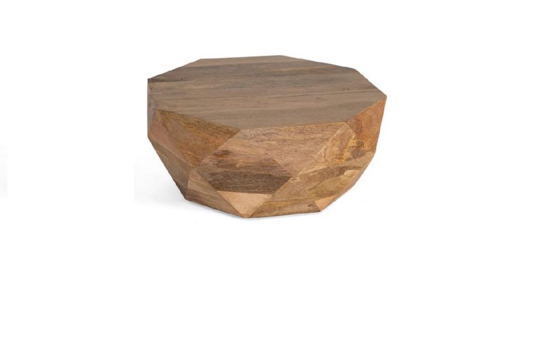 MESA DE CENTRO MADERA MACIZA DE MANGO CON SUS VETAS Y NUDOS ORIGINALES CON ANTIDESLIZANTES PARA PROTEGER EL SUELO CONTRA RALLADURAS MED: 80 X 80 X 37 CM ALTO