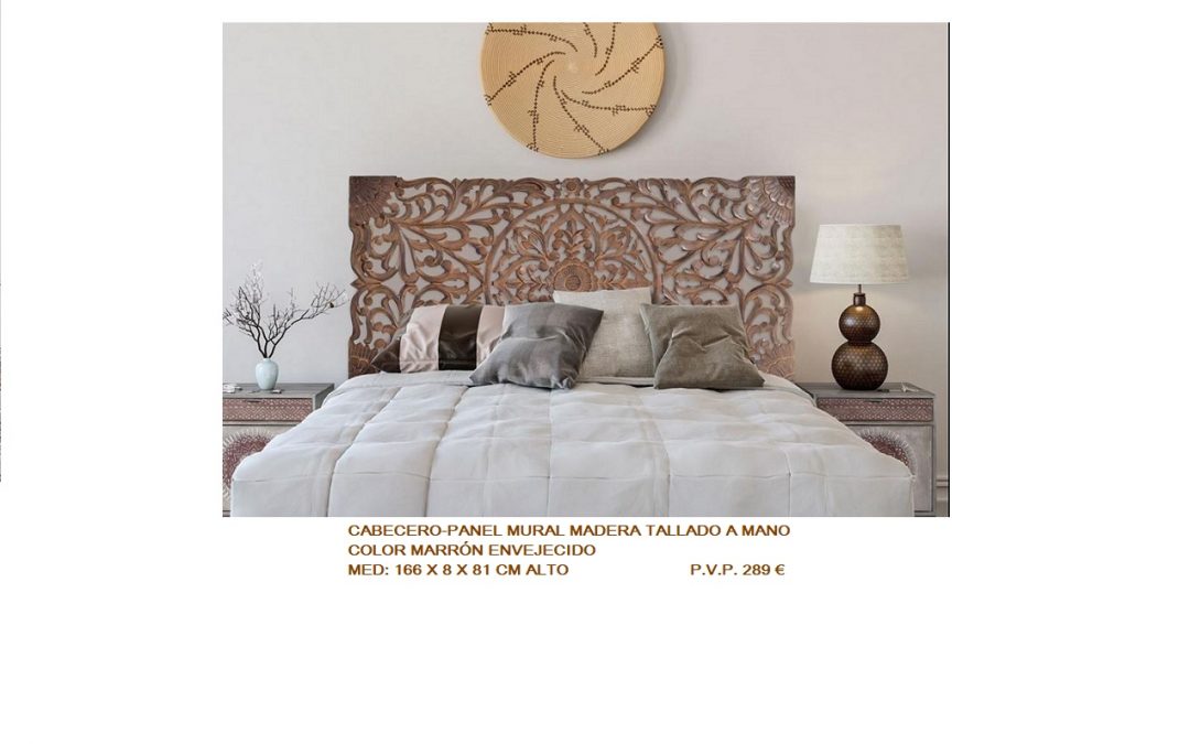 CABECERO-PANEL MURAL TALLADO