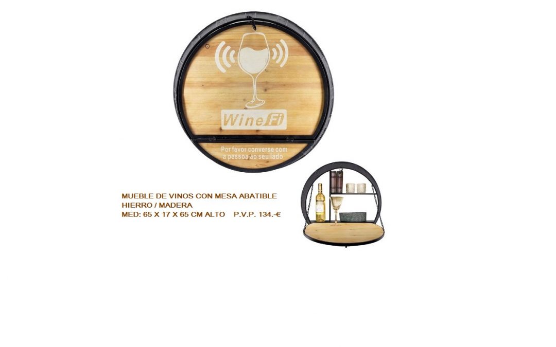 MUEBLE VINOS CON MESA ABATIBLE