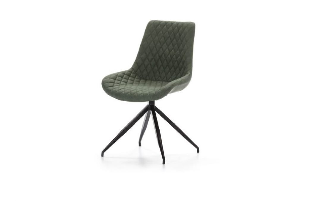 SILLA GIRATORIA 360º TAPIZADA POLIPIEL ROMBOS COLORES: VERDE, GRIS, MARRÓN MED: 55 X 58 X 85,5 CM ALTO