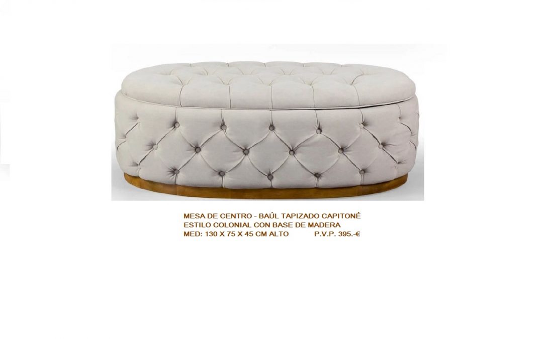 MESA DE CENTRO – BAÚL TAPIZADO