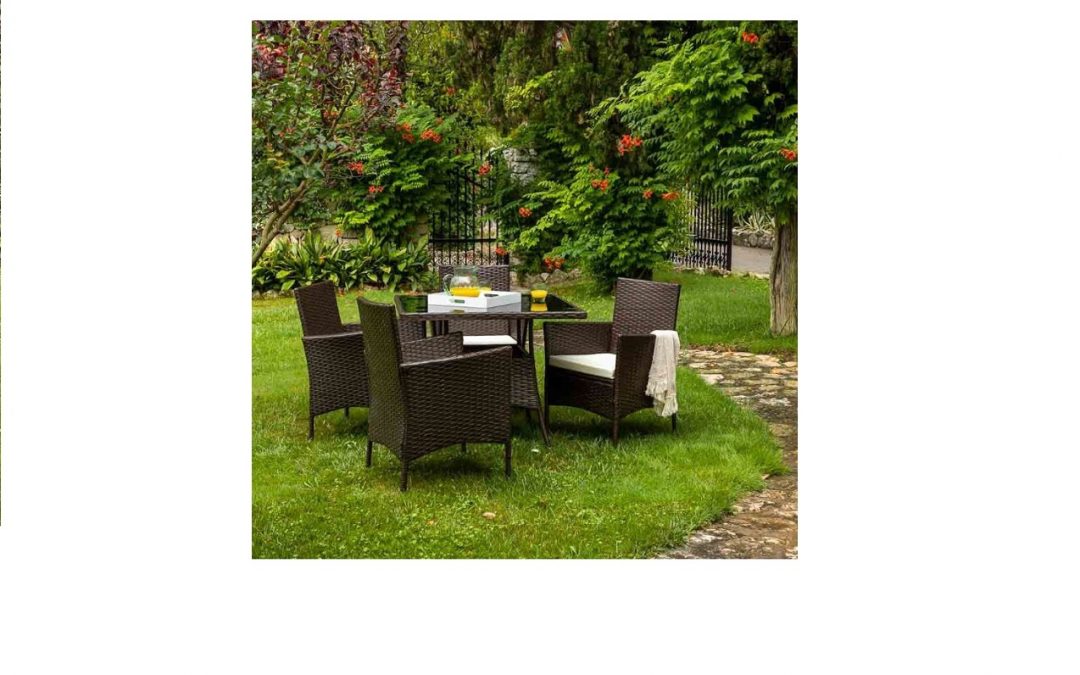 CONJUNTO DE MESA + 4 SILLONES MEDIDAS MESA: 90 X 90 X 74 CM ALTO MEDIDAS SILLÓN: 58 X 60 X 85 CM ALTO