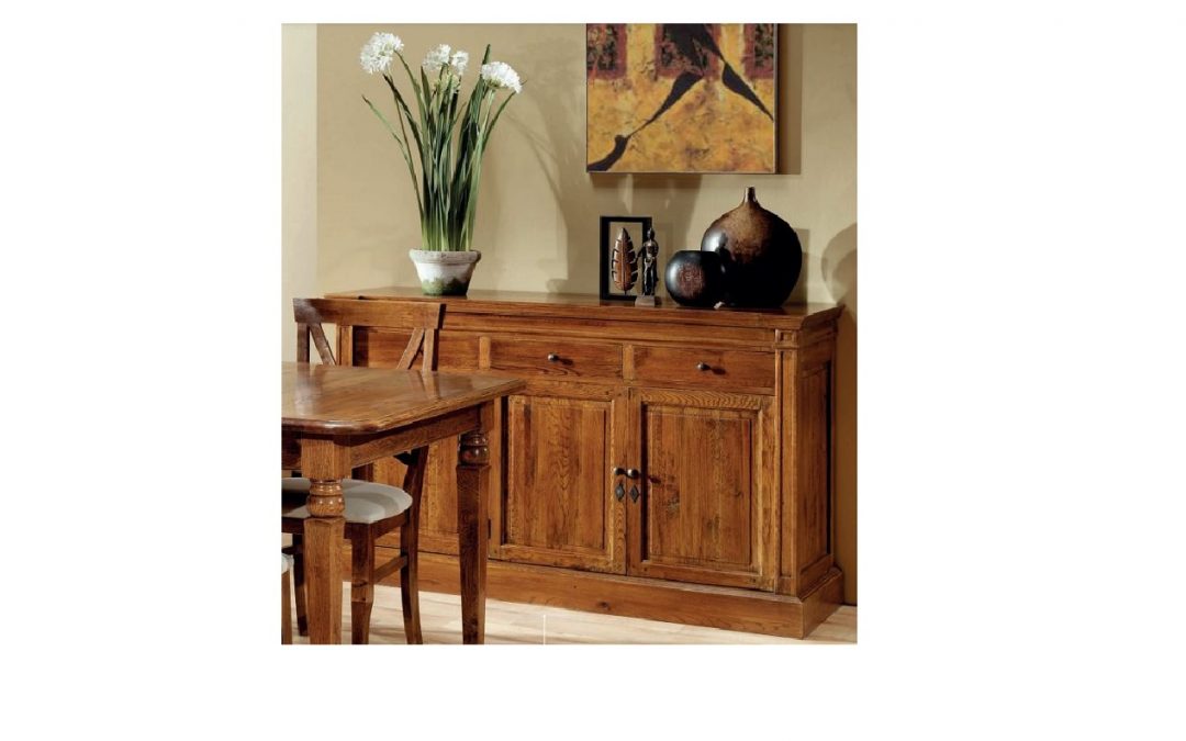 APARADOR 3 PUERTAS 3 CAJONES MADERA DE ROBLE MED: 202 X 55 X 90 CM ALTO