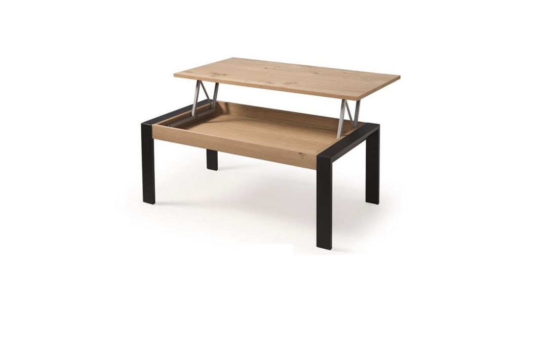 MESA DE CENTRO ELEVABLE CON FABRICACIÓN EN CHAPAS NATURALES Y MELAMÍNICOS GRAN VARIEDAD DE ACABADOS A ELEGIR MED: 110 X 60 X 45/65 CM ALTO