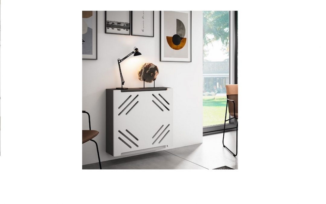 CUBRERADIADOR ESTRUCTURA ANTRACITA Y FRENTE LACADO BLANCO MED: 80 X 20 X 71 CM ALTO / 100 X 20 X 71 CM ALTO / 120 X 20 X 71 CM ALTO (VARIOS ACABADOS A ELEGIR)