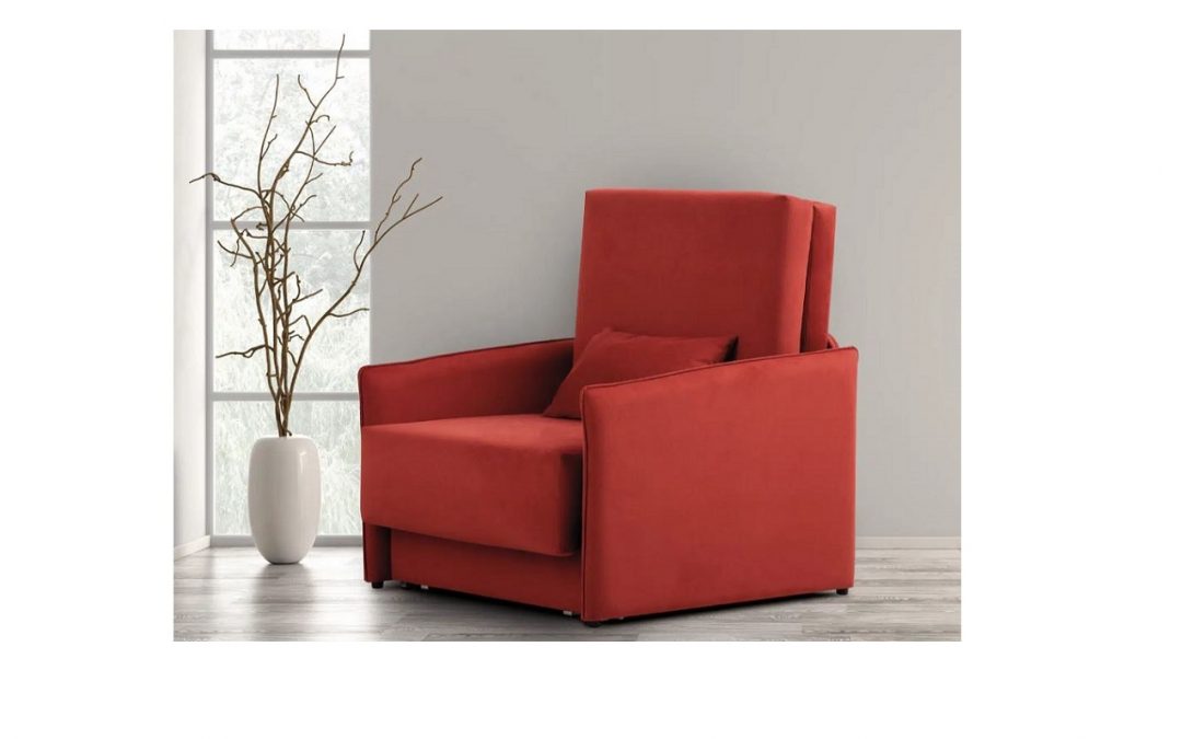 SILLÓN CAMA EXTENSIBLE TAPIZADO DESENFUNDABLE MECANISMO CON SOMIER DE TUBO, EXTENSIBLE Y CON LAMAS DE MADERA CAMA DE 80 X 190 CM MEDIDA TOTAL: 95 X 90/196 X 98 CM ALTO (TELAS A ELEGIR)