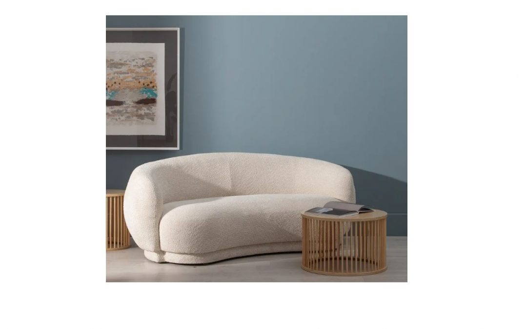 SOFÁ 2 PLAZAS TAPIZADO COLOR BEIGE MED: 191 X 93 X 75 CM ALTO