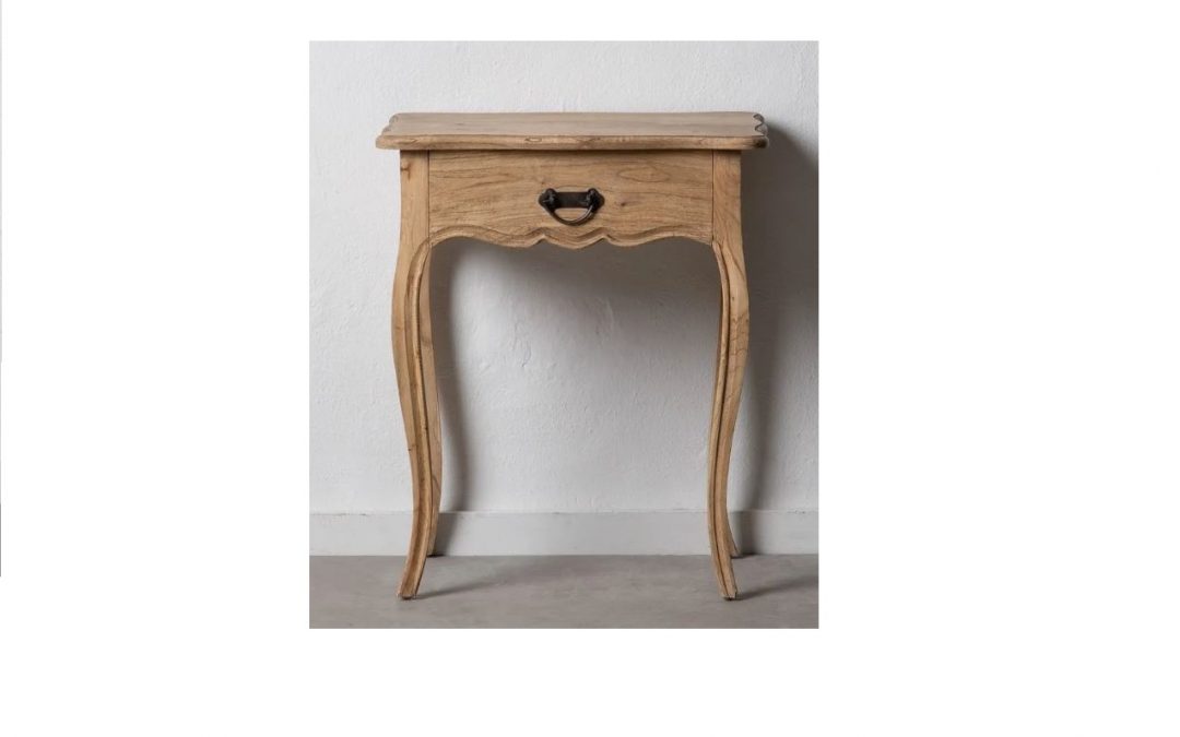 MESITA 1 CAJÓN MADERA DE MINDI MED: 58 X 43 X 70 CM ALTO