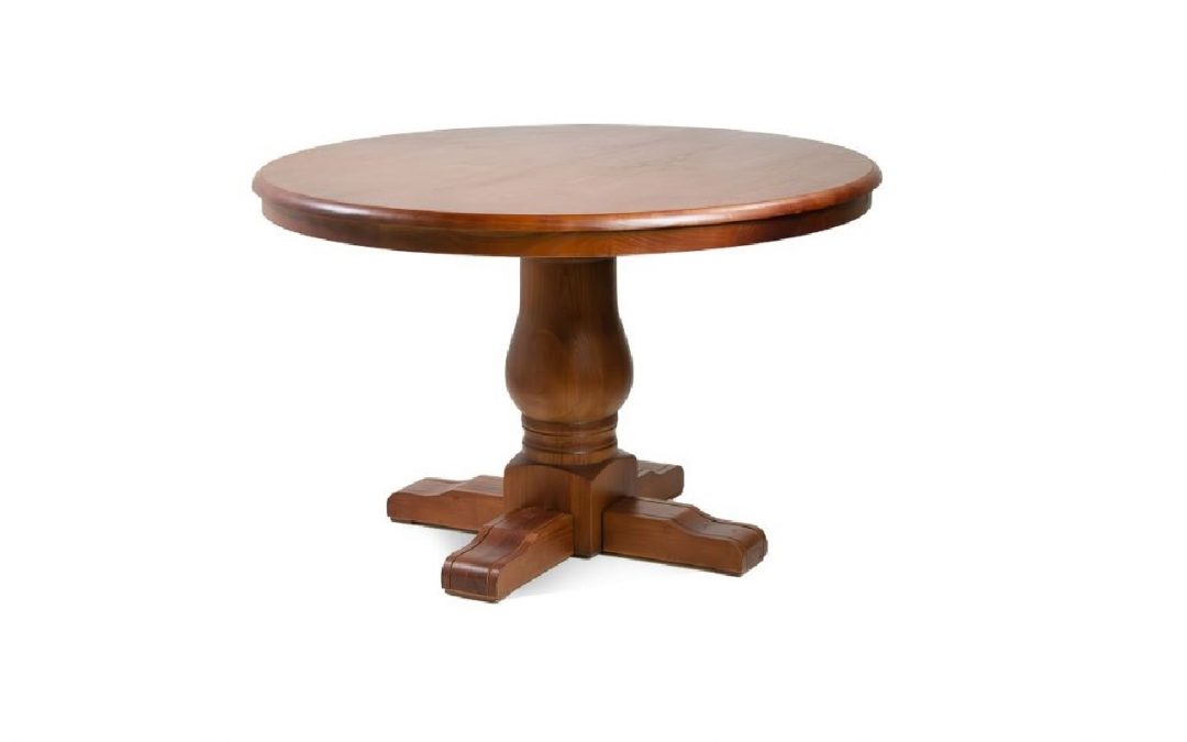 MESA DE COMEDOR MADERA ROBLE MED: 120 X 120 X 76 CM ALTO