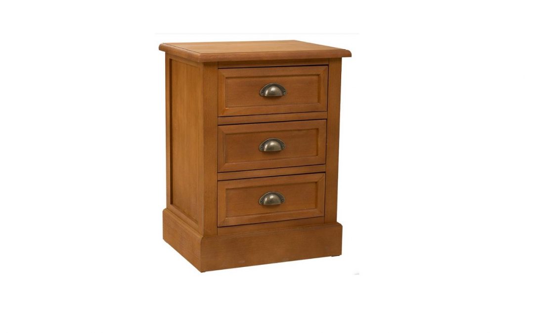 MESITA 3 CAJONES MADERA MED: 45 X 35 X 60 CM ALTO