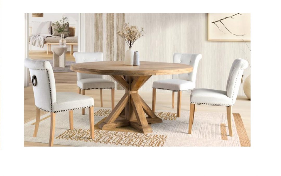MESA DE COMEDOR MADERA DE MANGO MED: 150 X 150 X 76 CM ALTO
