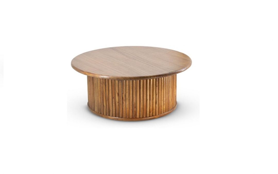 MESA DE CENTRO MADERA DE MINDI MED: 80 X 80 X 32 CM ALTO