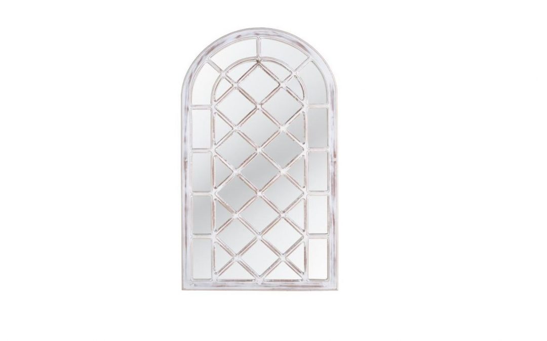 ESPEJO VENTANA MDF COLOR BLANCO ENVEJECIDO MED: 90 X 3 X 150 CM ALTO