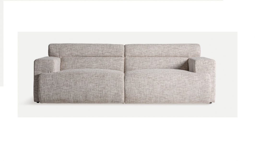 SOFÁ FIJO TAPIZADO 3 PLAZAS MED: 210 X 97 X 69 CM ALTO