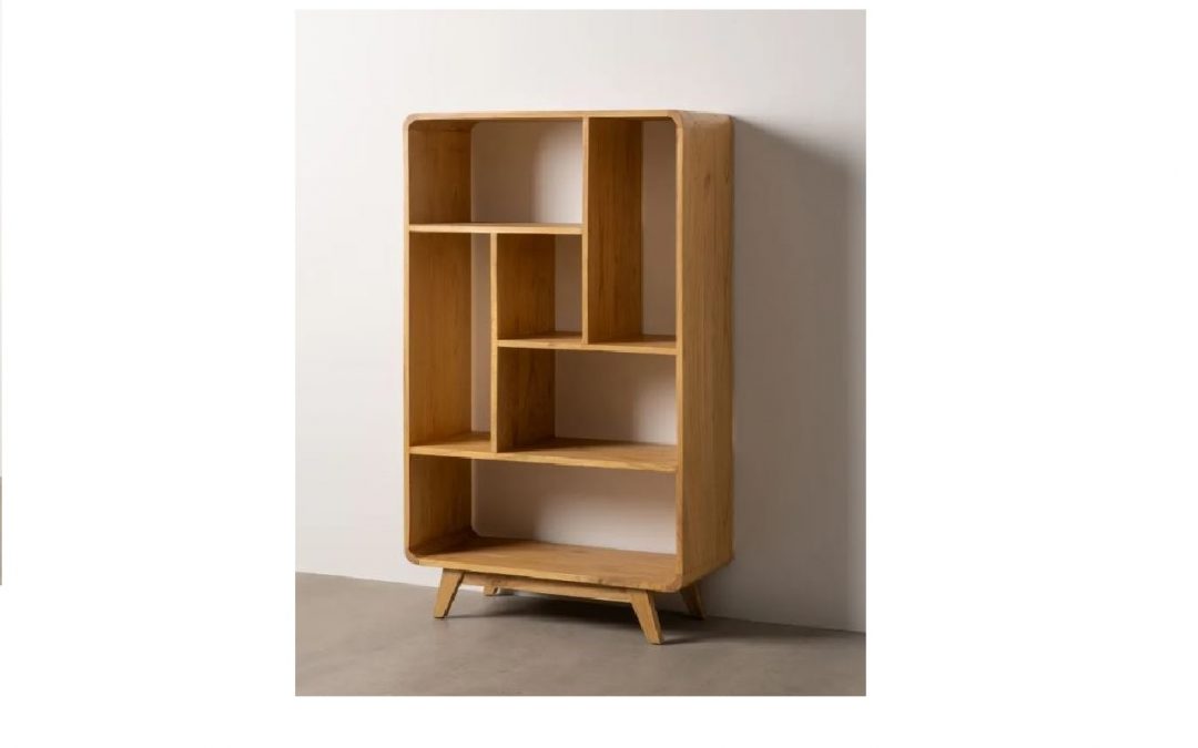 ESTANTERÍA IRREGULAR MADERA DE MINDI MED: 90 X 40 X 150 CM ALTO