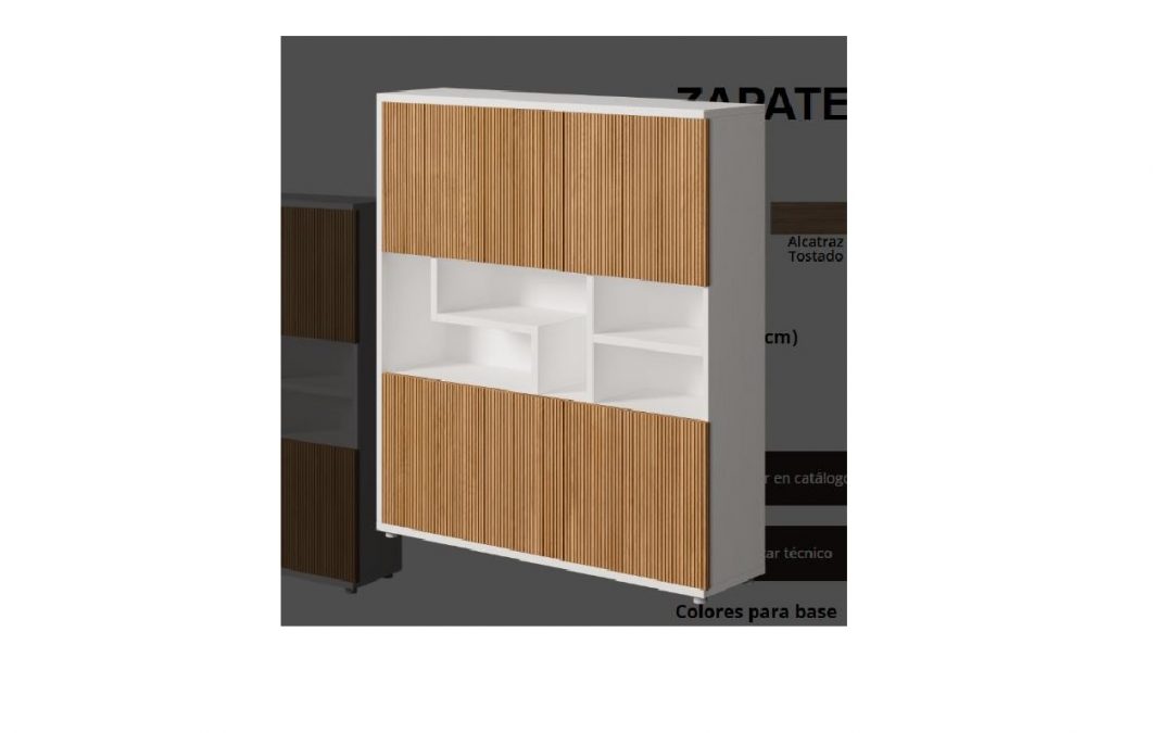 ZAPATERO 2 PUERTAS + ESTANTERÍA CENTRAL VARIOS ACABADOS MED: 100 X 26 X 112 CM ALTO