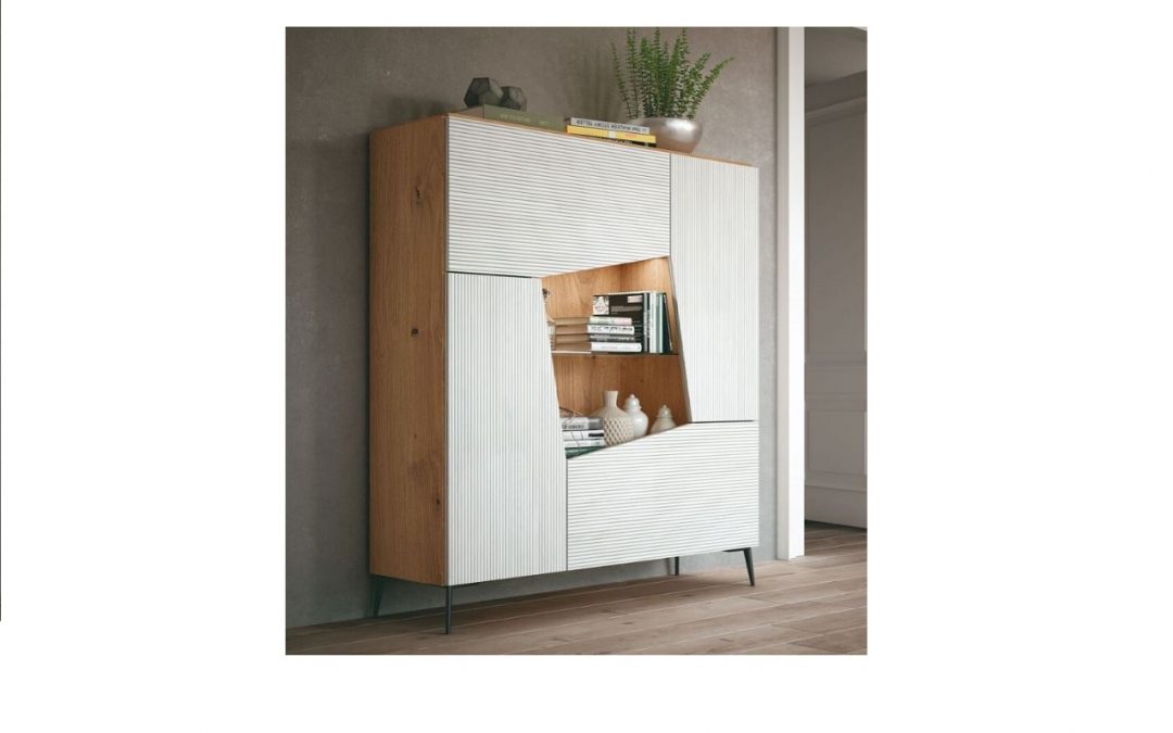 APARADOR / MUEBLE AUXILIAR MELAMINA VARIOS ACABADOS Y PATAS METÁLICAS MED: 120 X 35 X 120 CM ALTO