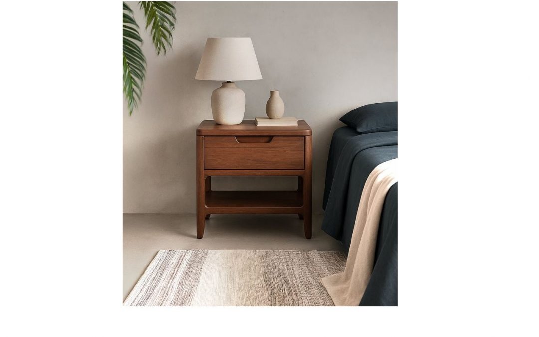 MESITA 1 CAJÓN MADERA DE CAOBA MED: 45 X 40 X 50 CM ALTO