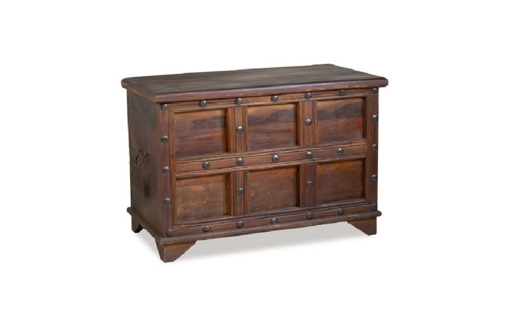 BAÚL MADERA RECICLADA Y METAL MED: 89 X 47 X 60 CM ALTO