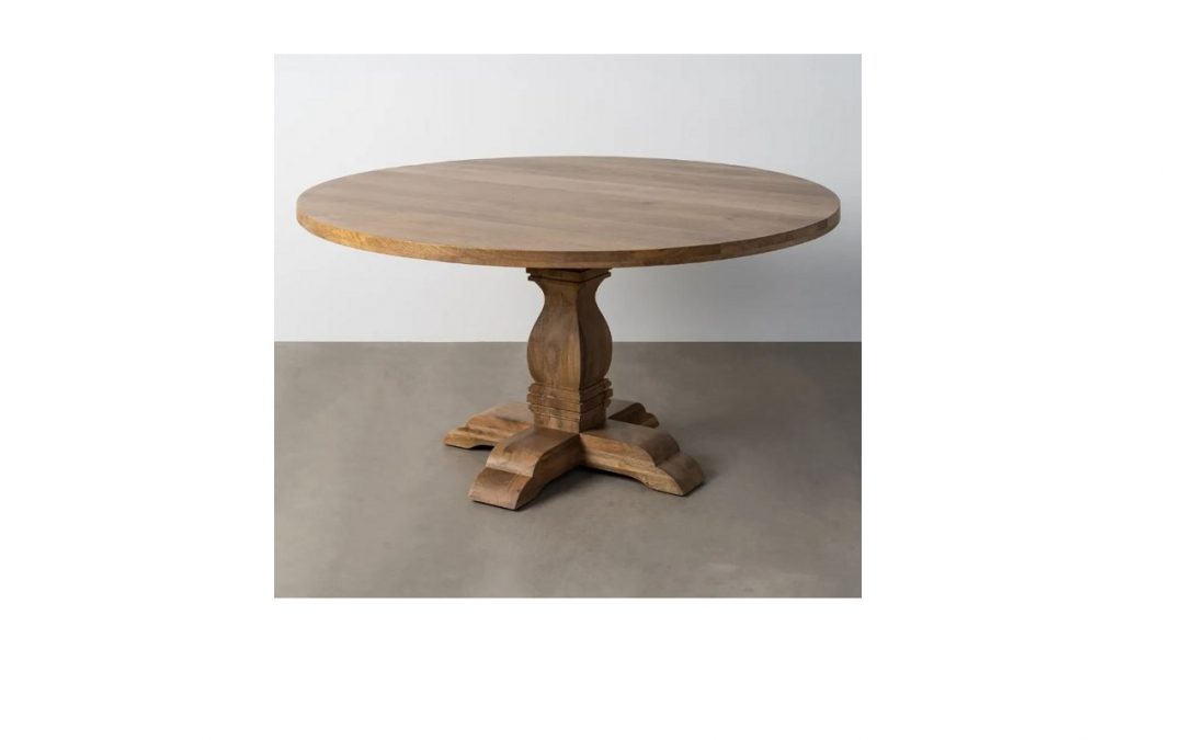 MESA DE COMEDOR FIJA MADERA DE MANGO GROSOR DE LA TAPA 4 CM MED: 150 X 150 X 76 CM ALTO