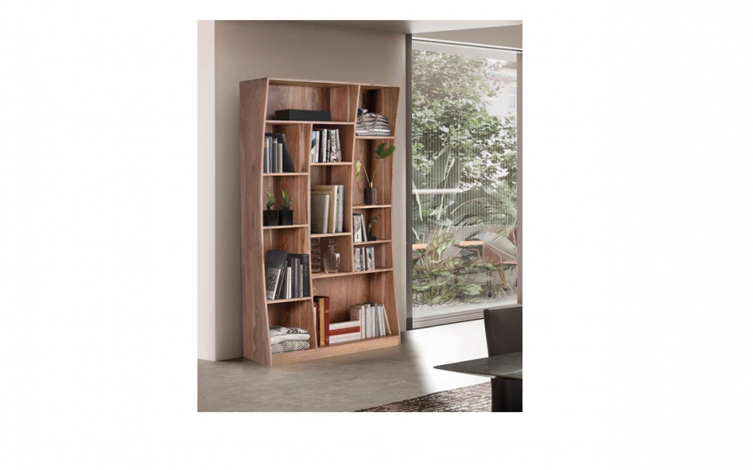 LIBRERÍA MADERA DE ACACIA MACIZA MED: 120 X 38 X 200 CM ALTO