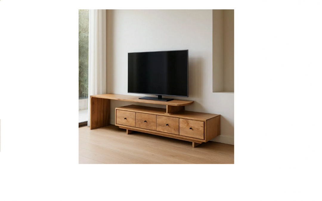 MUEBLE T.V. MADERA DE MANGO 4 CAJONES MED: 175 X 40 X 50 CM ALTO