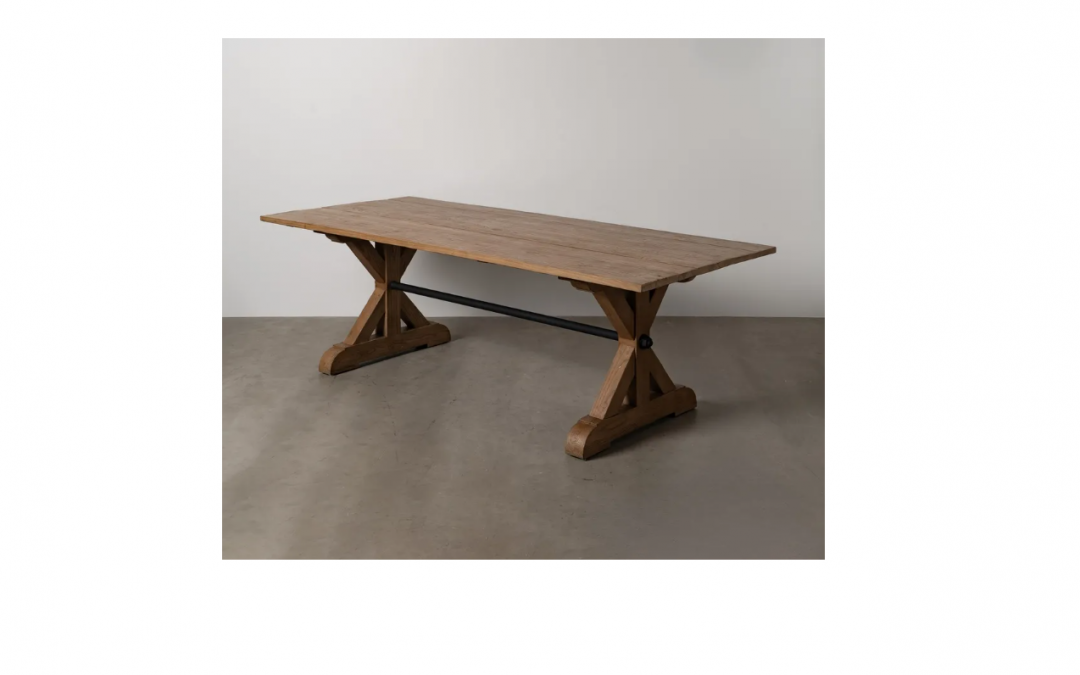 MESA DE COMEDOR MADERA DE ROBLE (TABLERO CON GROSOR 3,5 CM) MED: 240 X 98 X 76 CM ALTO (TAMBIÉN EN MEDIDA DE 300 CM)