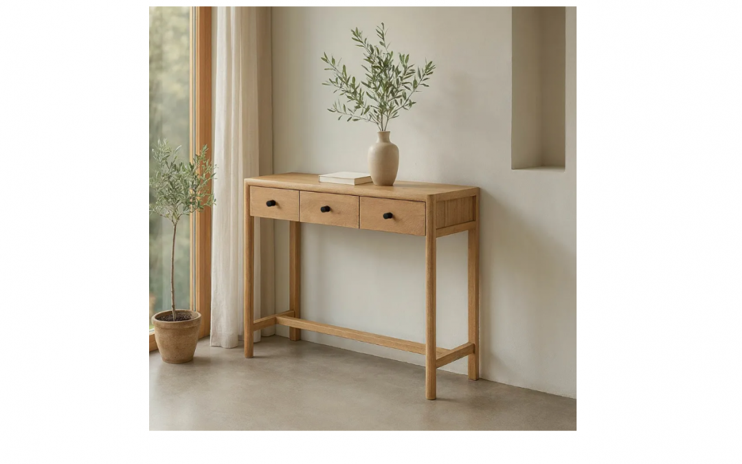 CONSOLA 3 CAJONES MADERA DE MANGO MED: 90 X 30 X 80 CM ALTO