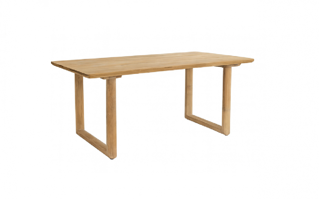 MESA DE COMEDOR FIJA MADERA DE TECA MED: 180 X 95 X 78 CM ALTO