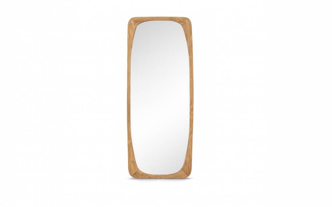 ESPEJO MADERA DE TECA MED: 75 X 4 X 190 CM ALTO