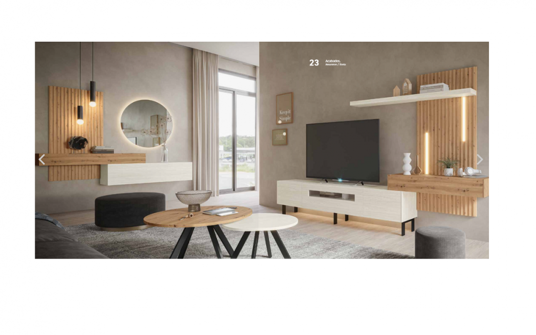 COMPOSICIÓN DE SALÓN VARIAS MEDIDAS Y ACABADOS