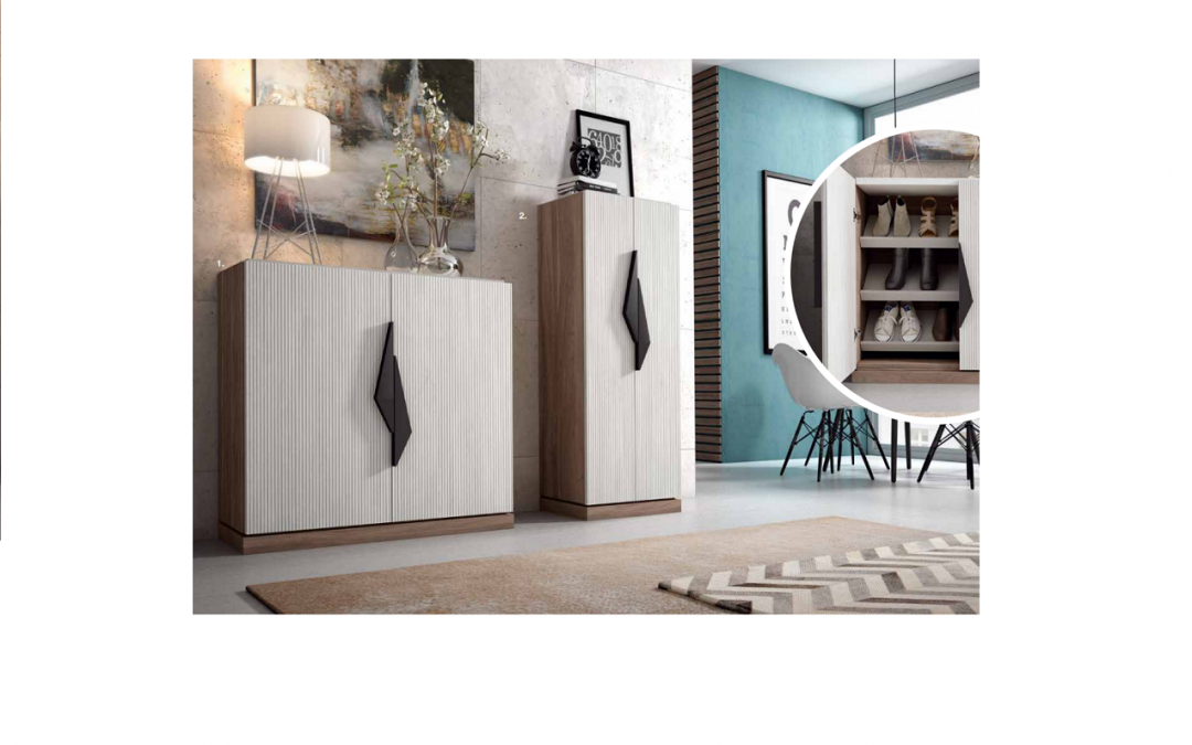 ZAPATERO 2 PUERTAS MED: 90 X 34 X 86 CM ALTO (TAMBIÉN EN MED: 45 X 34 X 124 CM ALTO) VARIOS ACABADOS A ELEGIR