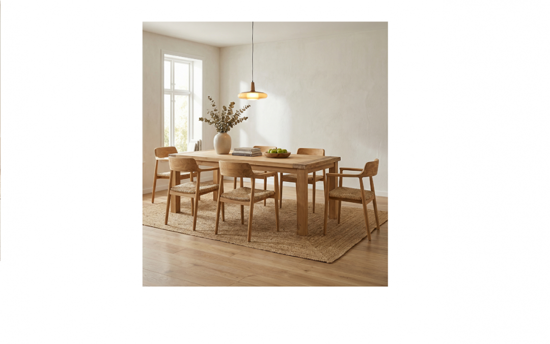 MESA DE COMEDOR FIJA MADERA DE TECA MED: 200 X 100 X 77 CM ALTO
