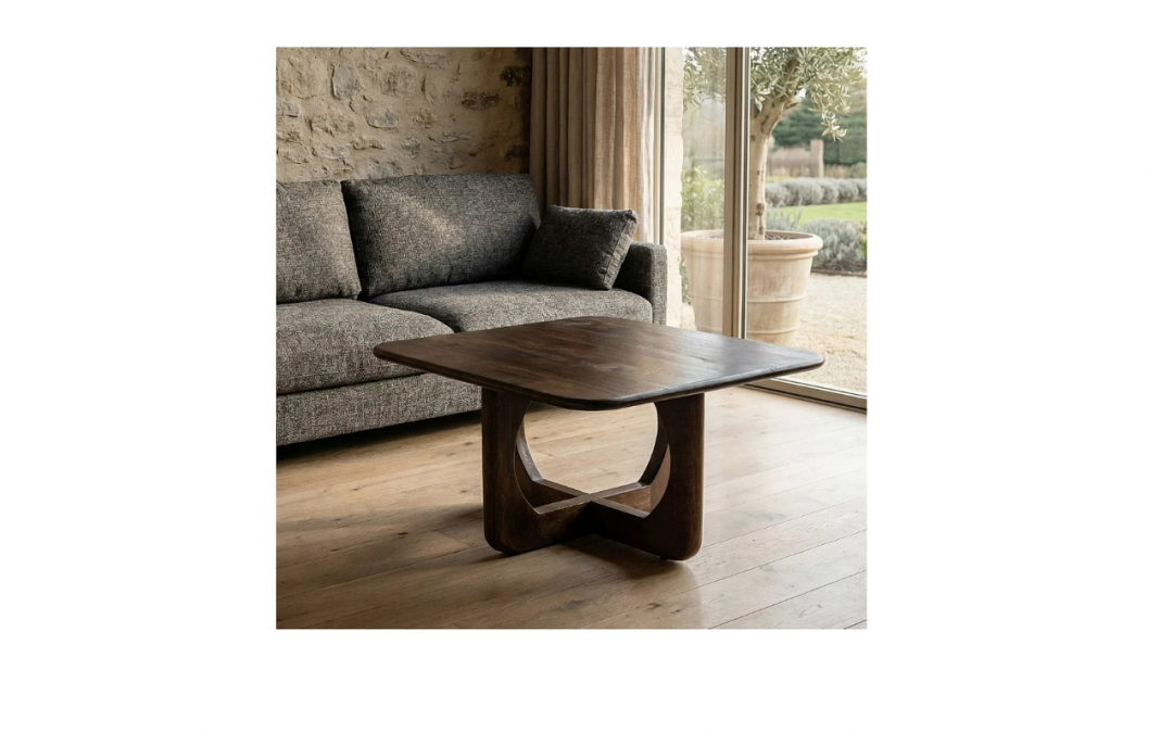 MESA DE CENTRO MADERA DE MANGO MED: 80 X 80 X 45 CM ALTO