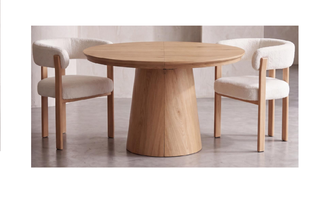 MESA DE COMEDOR EXTENSIBLE MADERA DE ROBLE COLOR MIEL MED: 120 X 120 X 76 EXTENSIBLE A 160 / 200 CM
