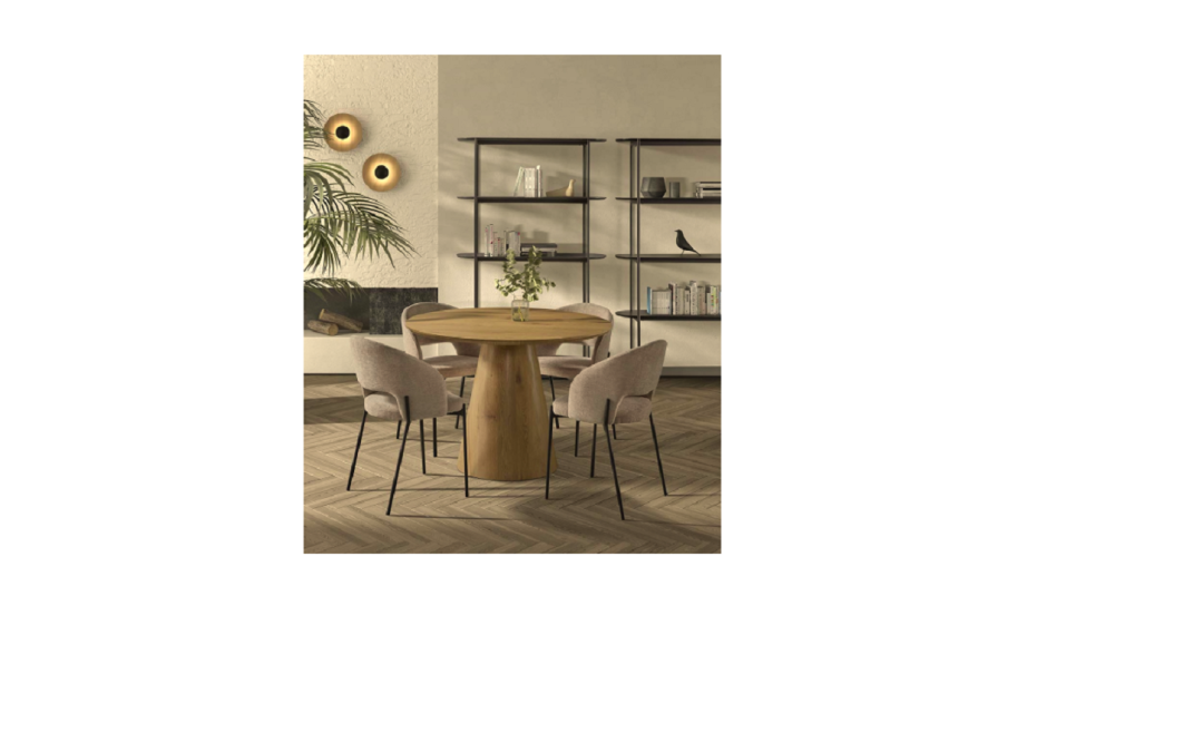MESA DE COMEDOR FIJA LAMINADO DE ROBLE COLOR NATURAL MED: 120 X 120 X 75 CM ALTO