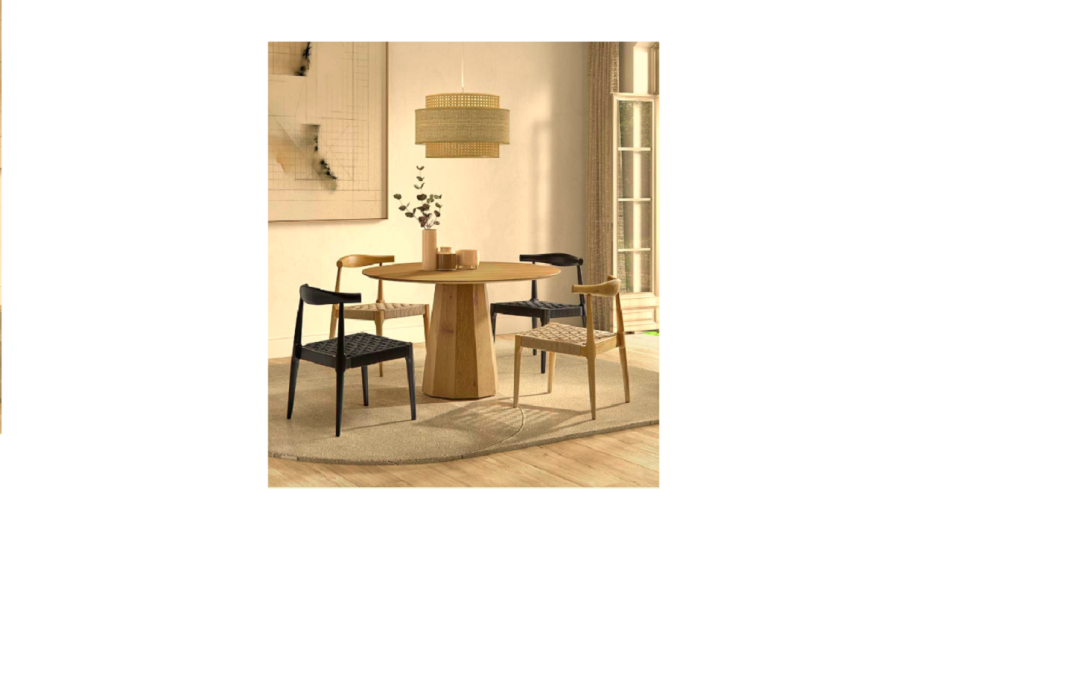 MESA DE COMEDOR FIJA LAMINADO ROBLE COLOR NATURAL MED: 120 X 120 X 75 CM ALTO